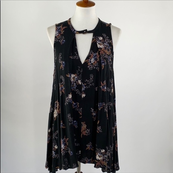 FREE PEOPLE “TREE SWING” BLACK BOHO TUNIC DRESS - Picture 7 of 8